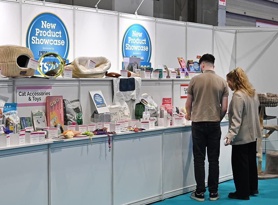 Visitors exploring the dedicated Aquatics Zone at PATS 2025, with tanks, water-gardening setups, reptile enclosures, and aquascaping demonstrations.