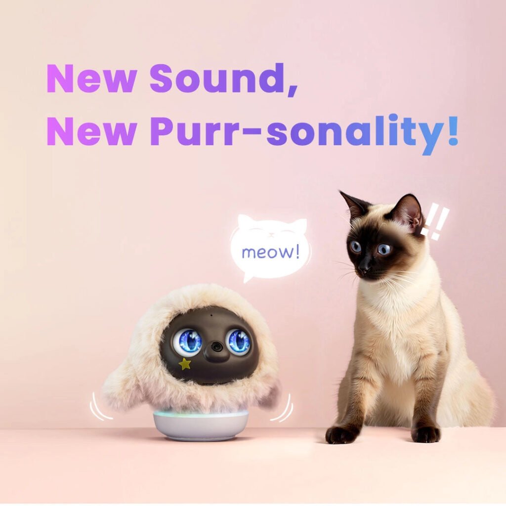 AIBI AI smart pet companion — a compact, multifunctional device integrating conversational AI, reminders, and emotional response features, designed for pet professionals and tech-savvy users.