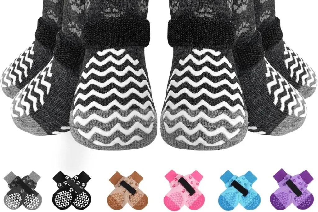 Keep pets safe and stylish with Expawlorer anti-slip pet socks — breathable, secure-fit dog socks designed for traction, comfort, and daily paw protection.