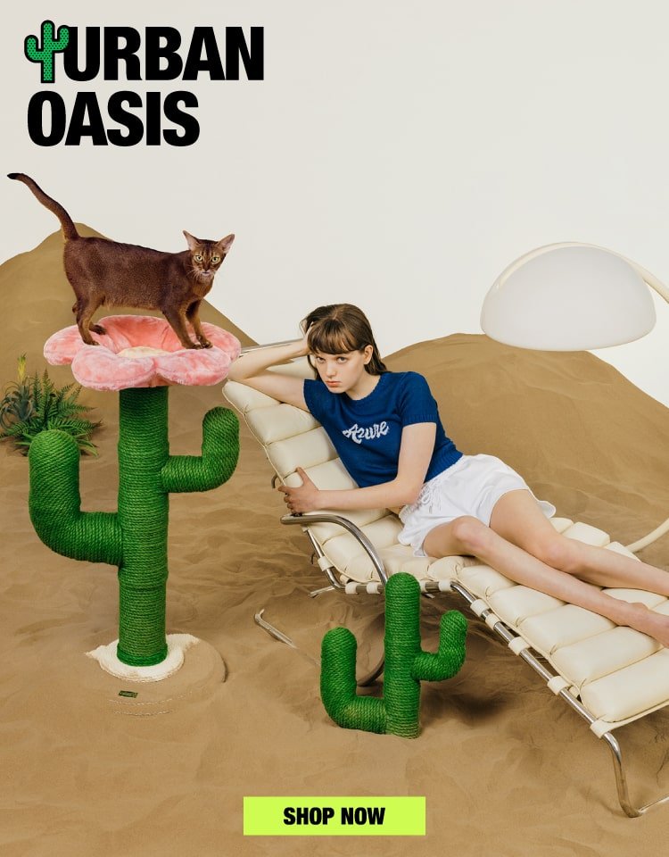 Vetreska cactus cat tree – stylish modern cat furniture that blends into home décor, aesthetic pet supplies for design-loving cat owners