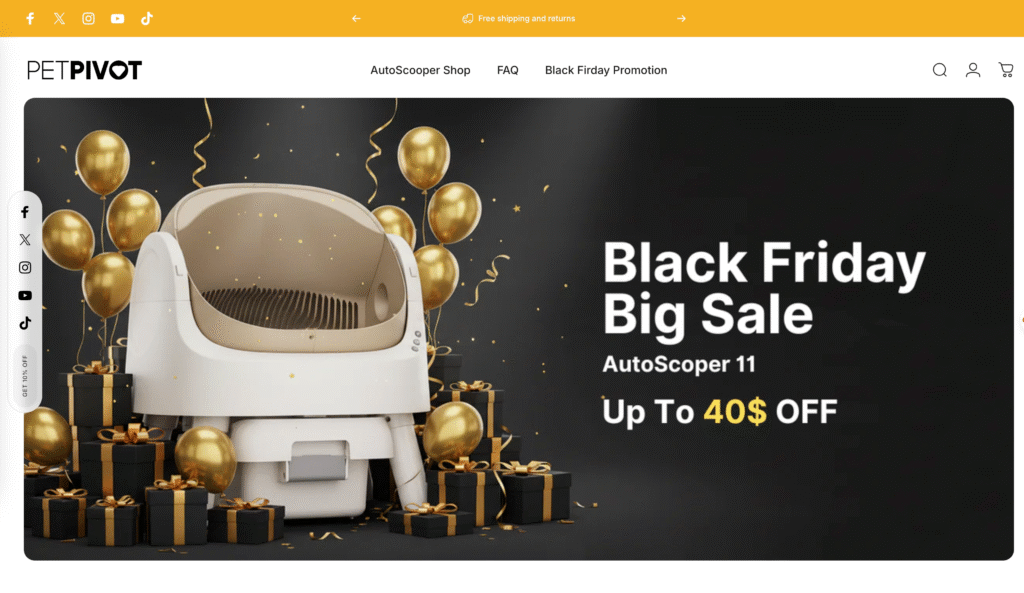 PetPivot Smart Litter Box — automatic self-cleaning cat litter box for modern pet owners